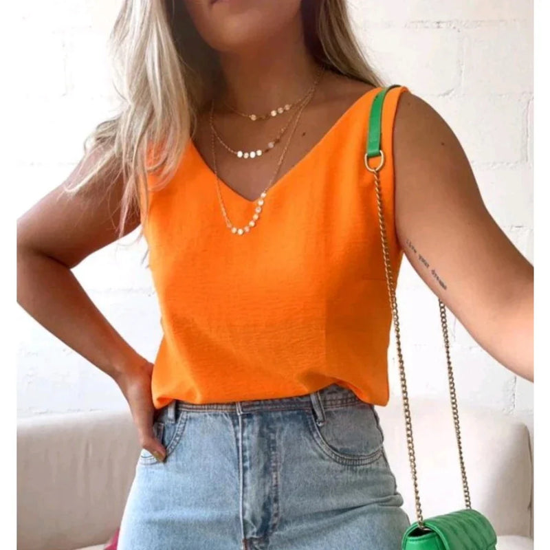 Kit com 2 Blusas Regata Alça Larga