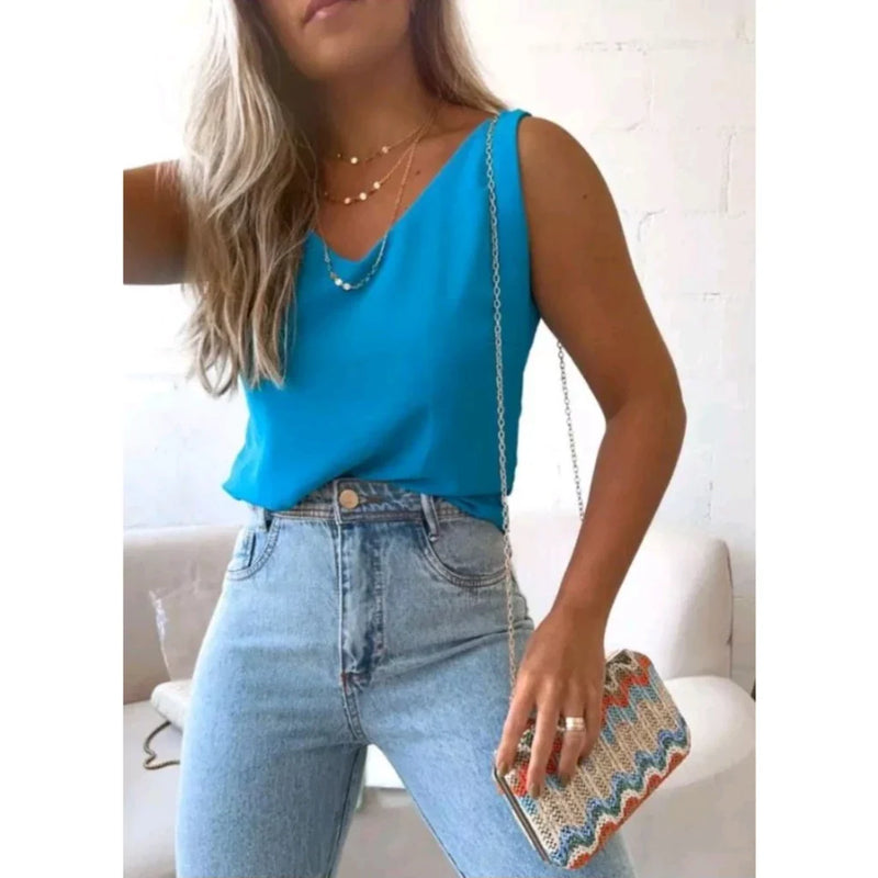 Kit com 2 Blusas Regata Alça Larga
