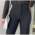Calça Alfaiataria Zara Feminina Cintura Alta com Zíper