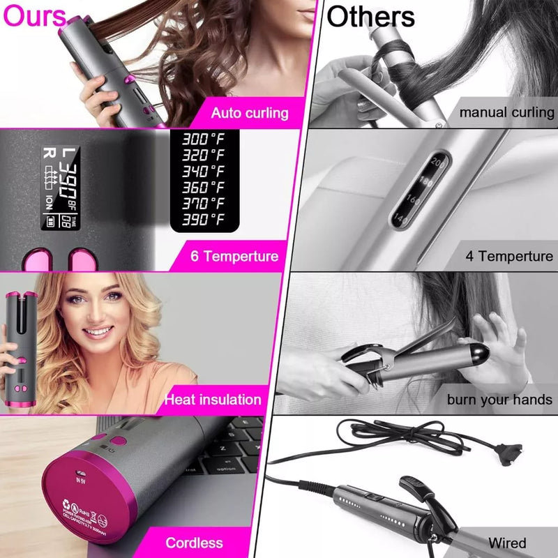 Modelador de Cabelo Automático Sem Fio